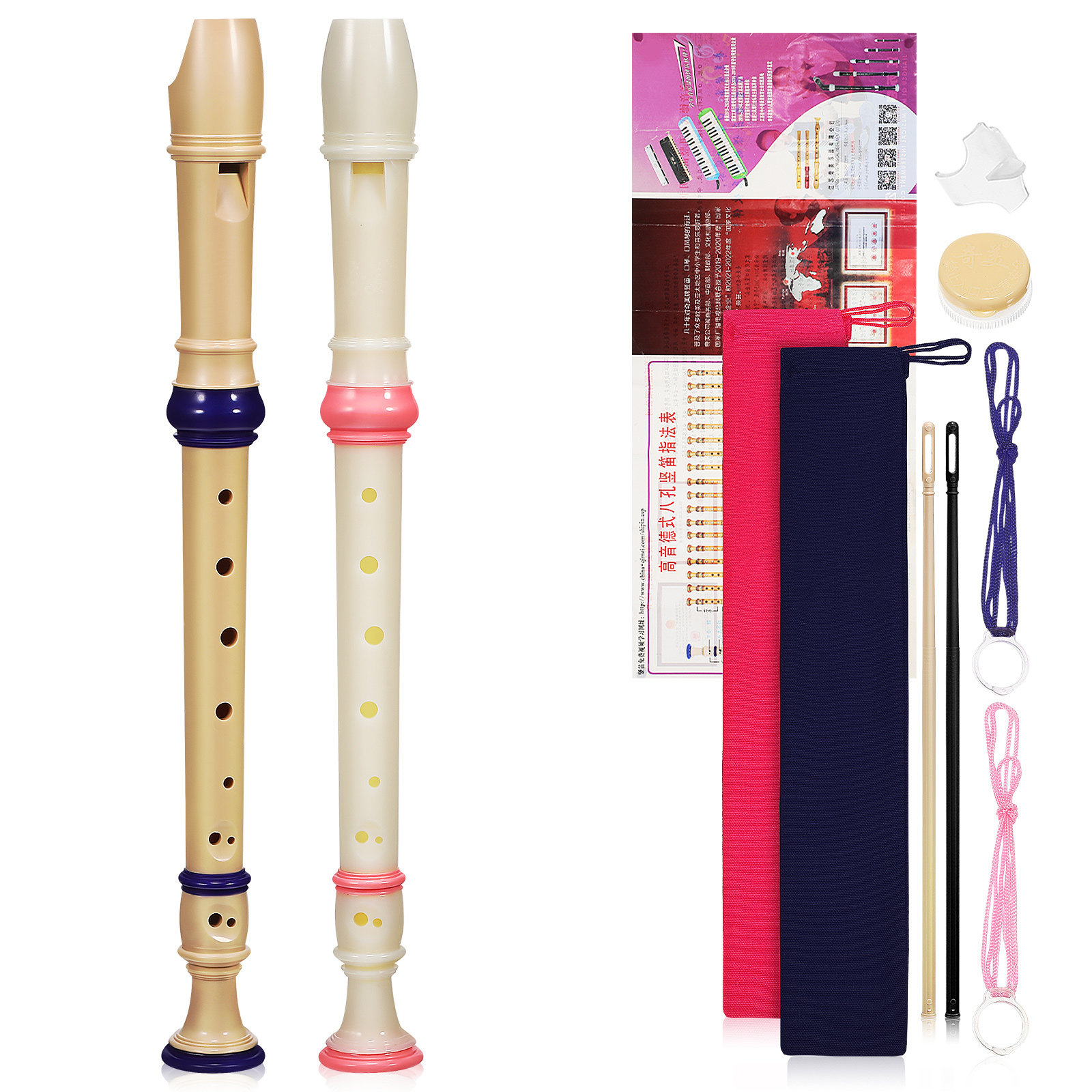 Soprano Recorder Plastic - 2 шт. сопрановых флейт с 8