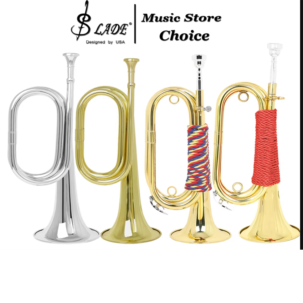 Musical Instrument Bugle - Мини-труба-горн Bb из латуни, золотистая, с