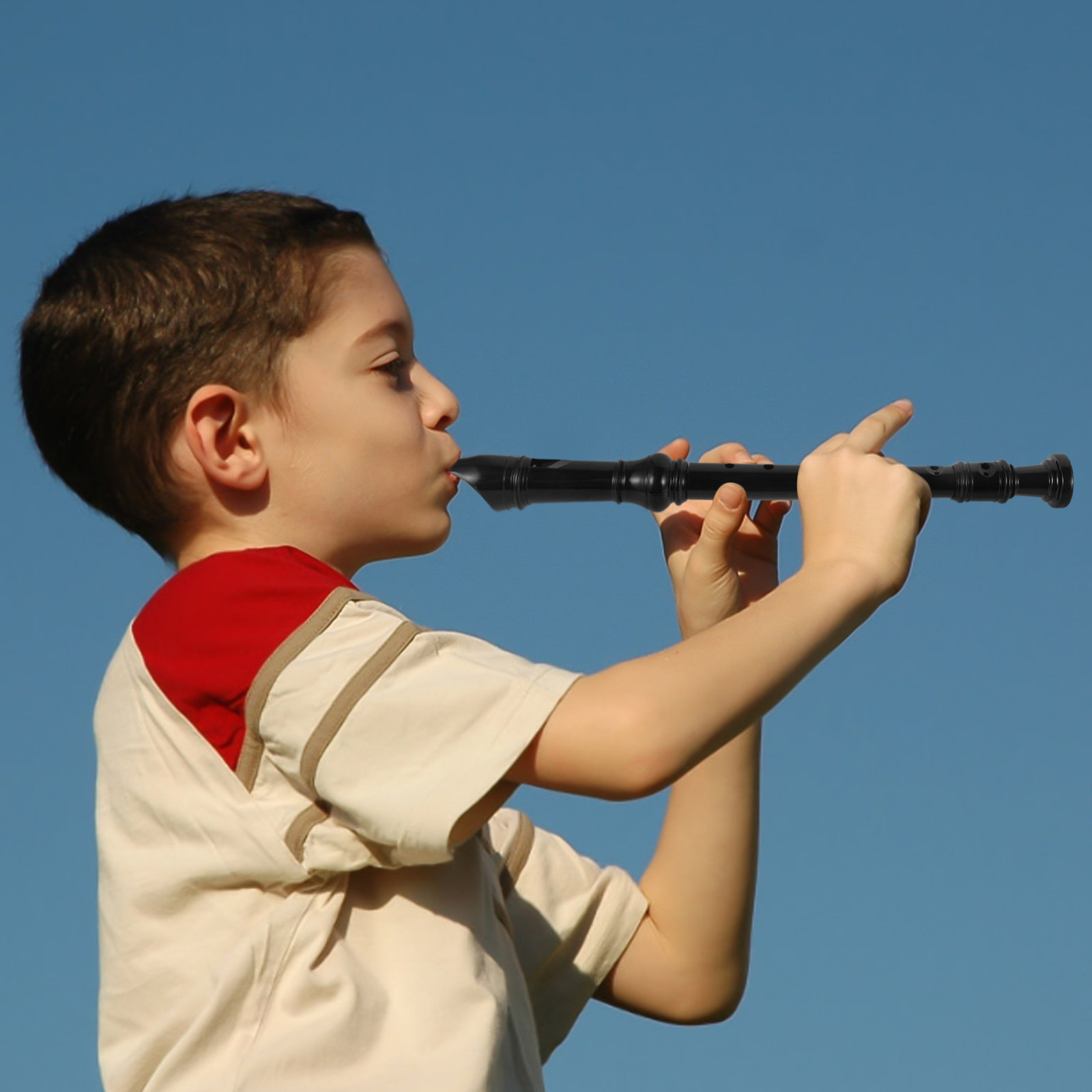 Soprano Recorder Plastic - 8-дырочная сопрановая флейта, черная, с прозрачным