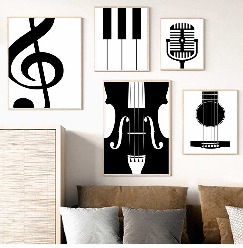 Минималистичные постеры и прин – обзор и цена Picture Of Musical Instrument