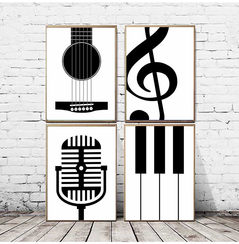 Минималистичные постеры и прин – обзор и цена Picture Of Musical Instrument