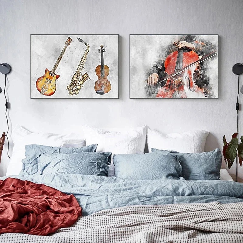 1 шт. безрамный художественный – обзор и цена Picture Of Musical Instrument