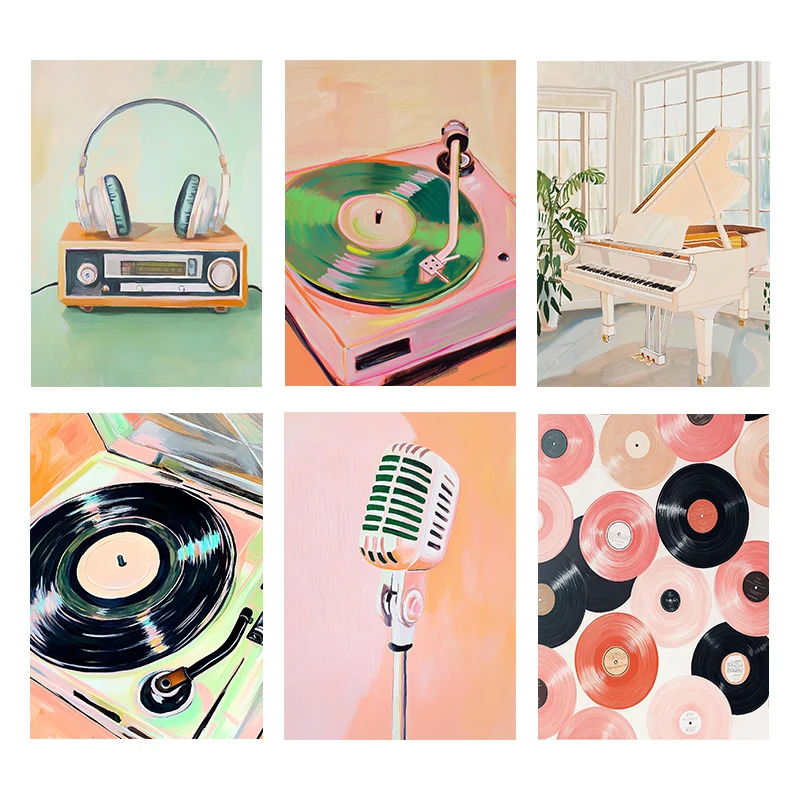 (Без рамы) Ретро-постер с музы – обзор и цена Picture Of Musical Instrument