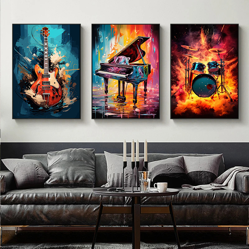 Безрамные абстрактные цветные  – обзор и цена Picture Of Musical Instrument